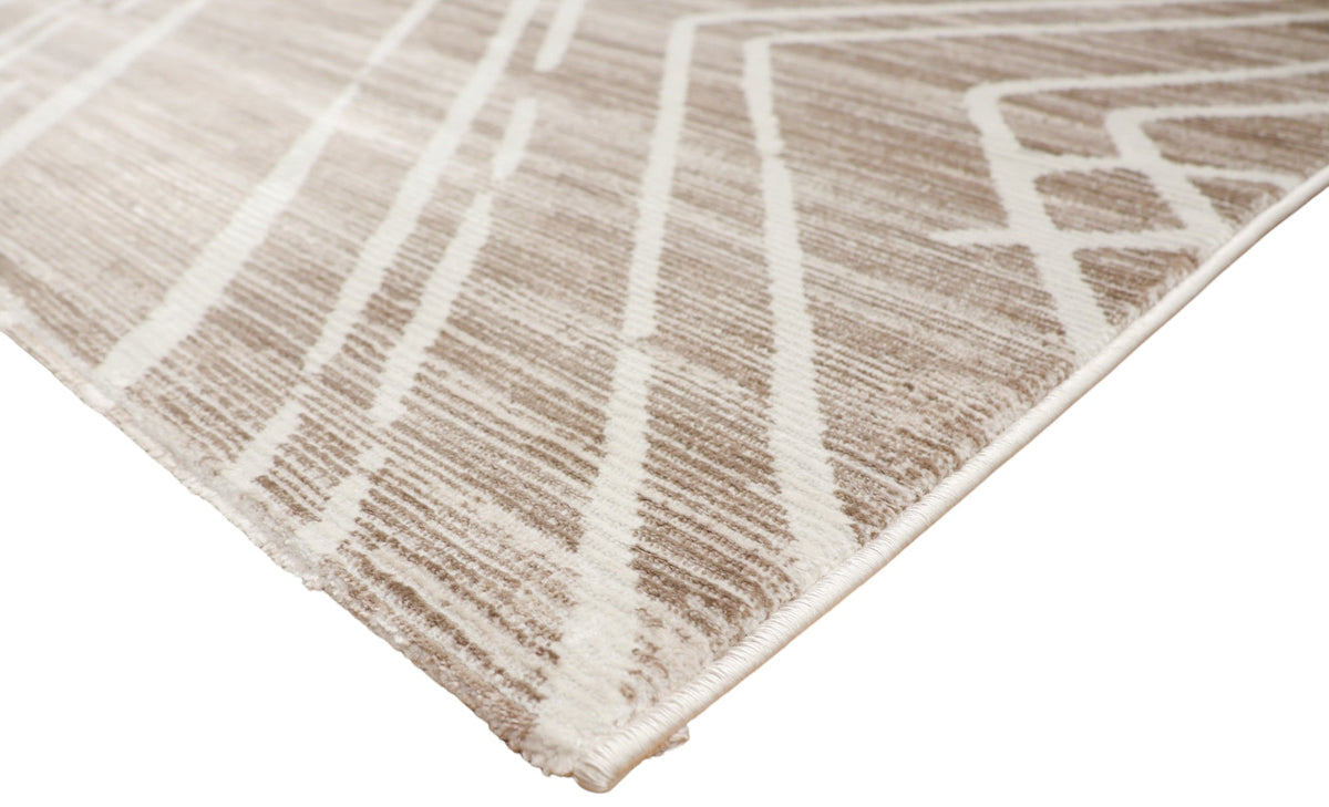 Loren Cream and Brown Textured Rug