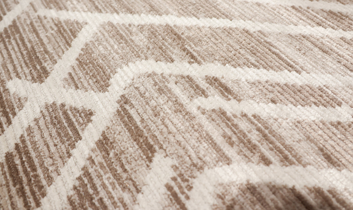 Loren Cream and Brown Textured Rug