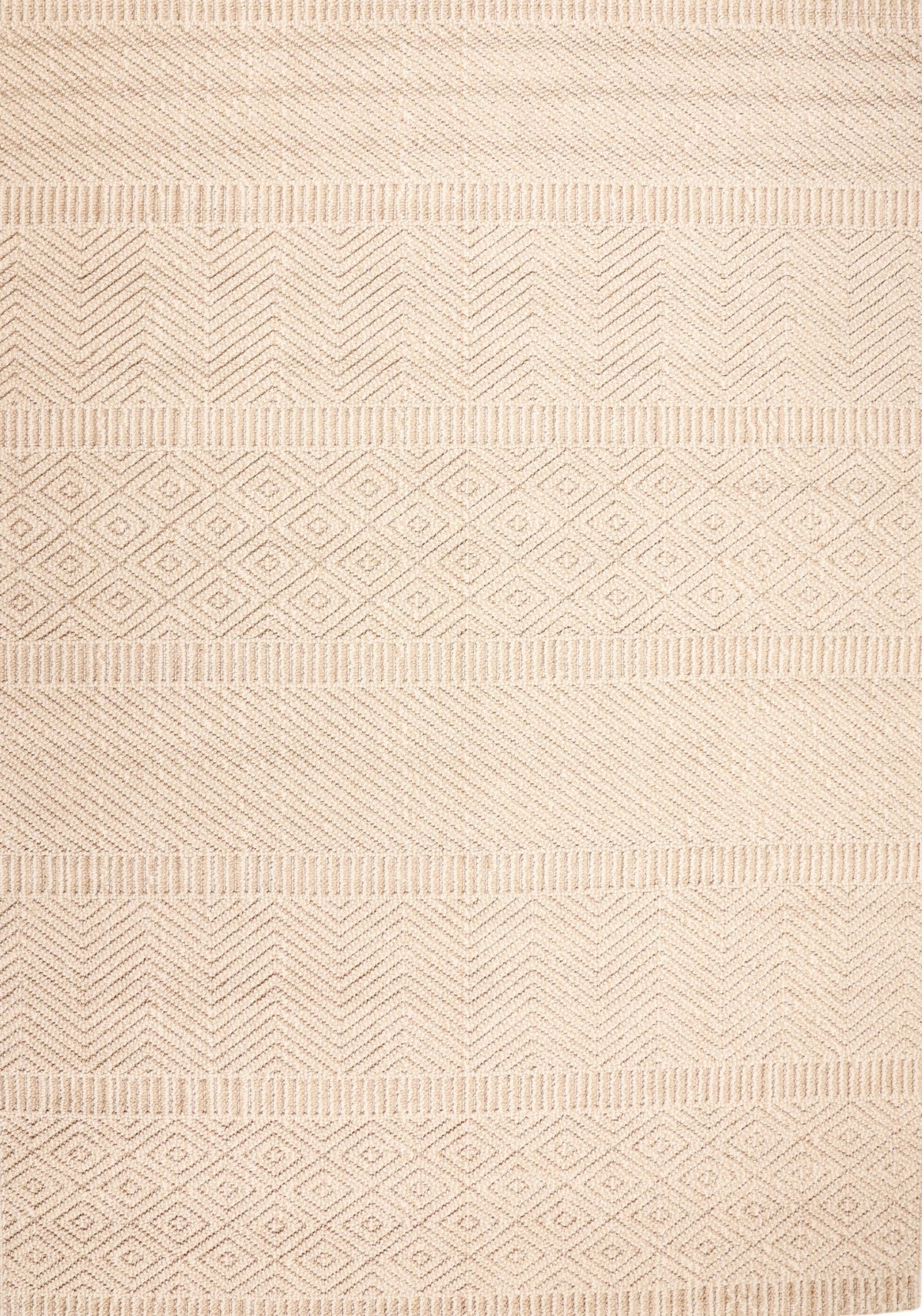 NOVA Cream Beige and Natural Flatweave Rug