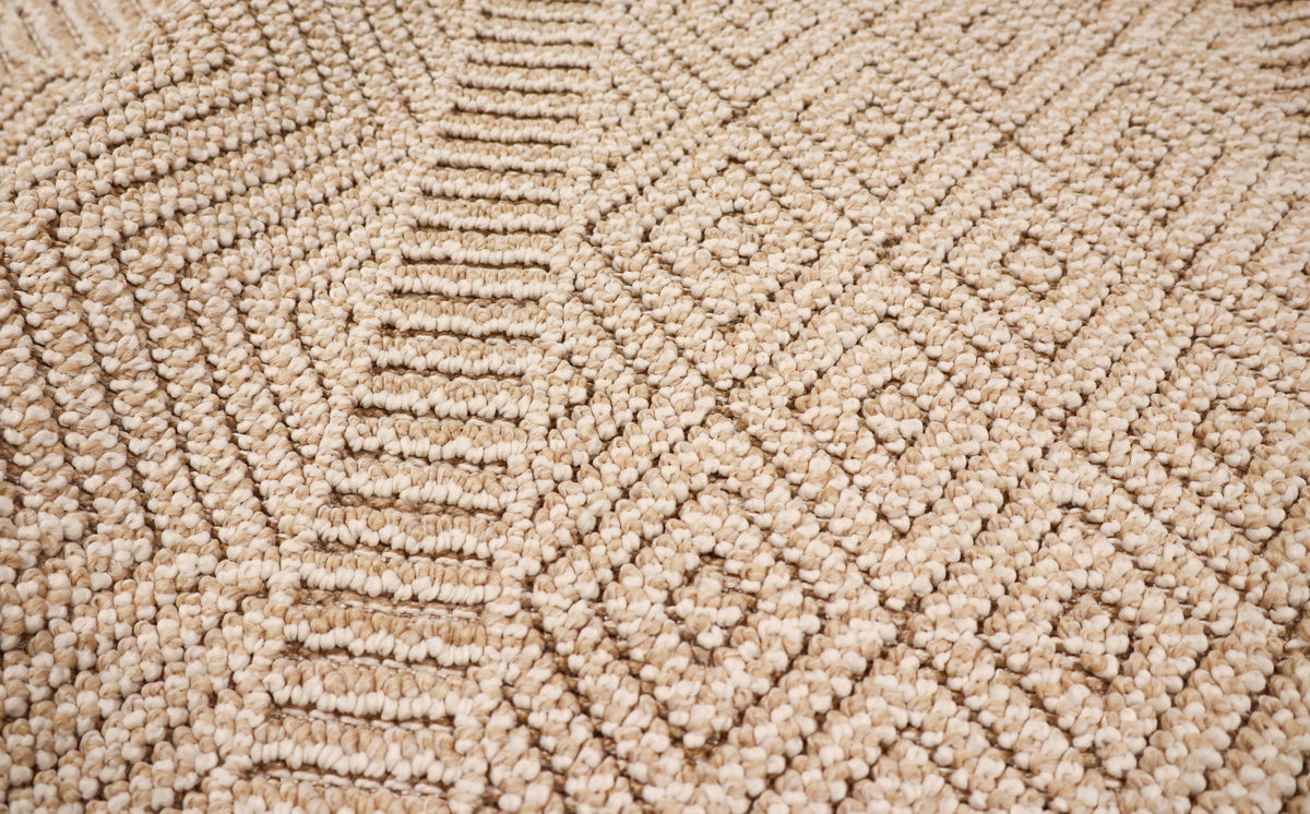 NOVA Cream Beige and Natural Flatweave Rug