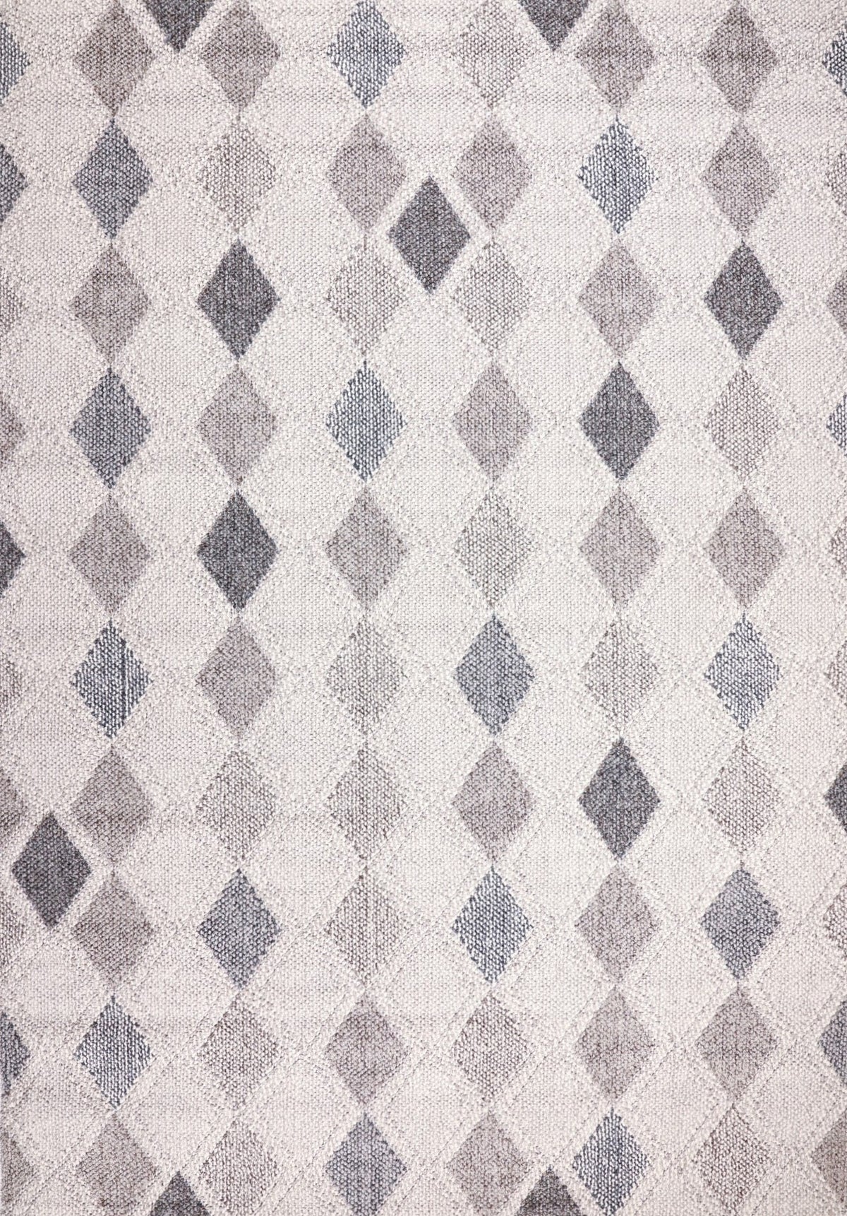 NOVA Grey, Cream, Beige and Blue Diamond Flatweave Rug