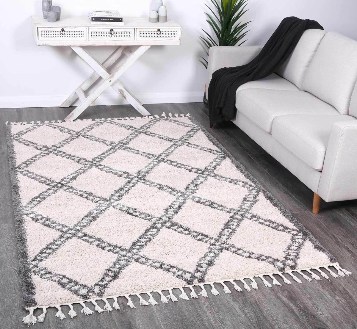 Kasbah Odi Tribal Cream &amp; Grey Rug