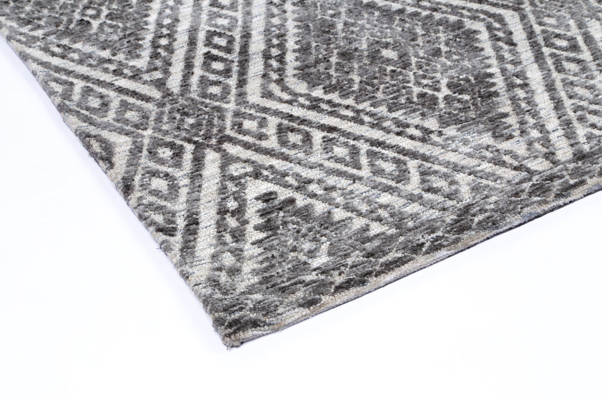 Amritsar Majitha Charcoal &amp; Beige Cotton Blend Rug