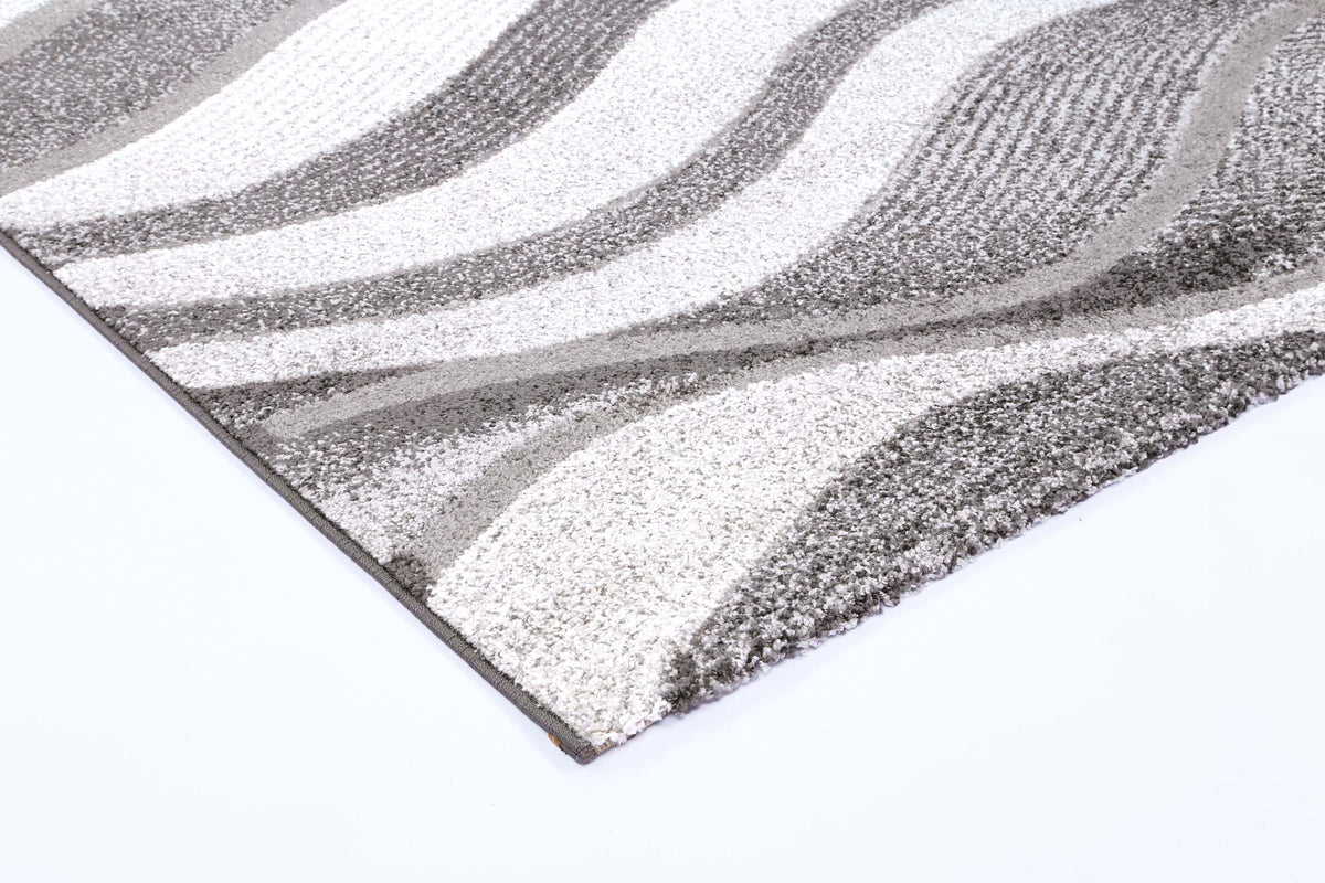 Chelsea Waves Grey Plush Rug