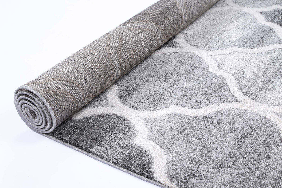 Chelsea Lattice Grey Plush Rug