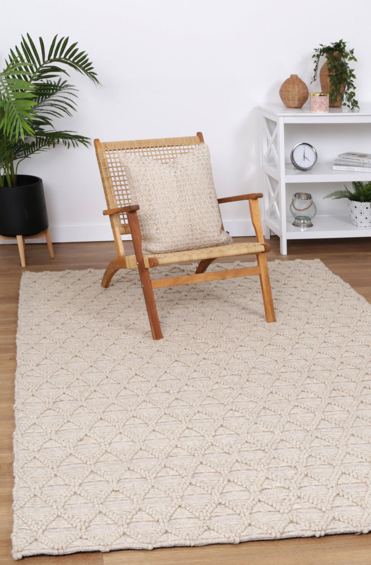 Himalaya Mosaic Tribal Natural Wool Rug