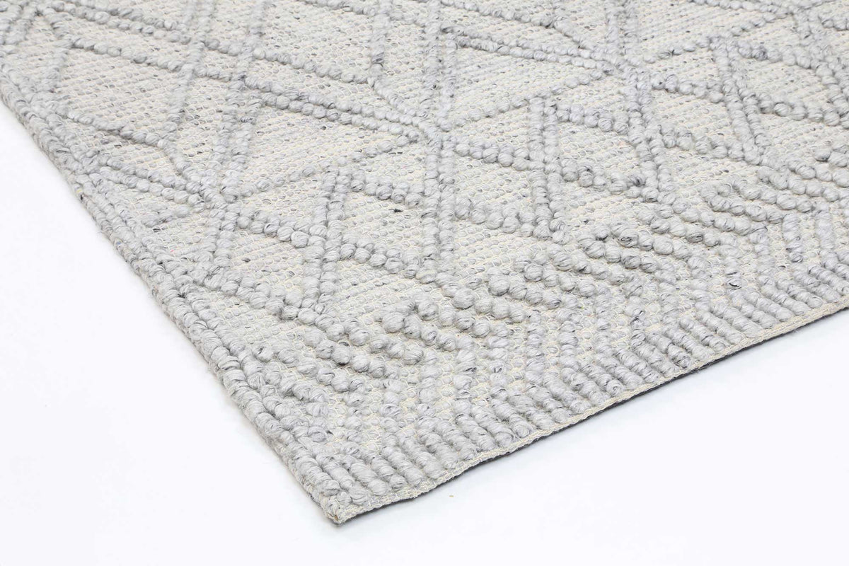 Himalaya Diamond Tribal Grey Wool Rug