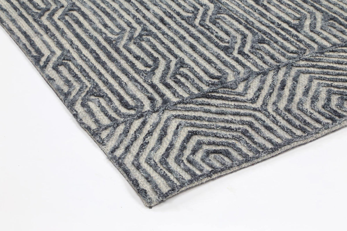 Marbella Almeria Blue Contemporary Rug