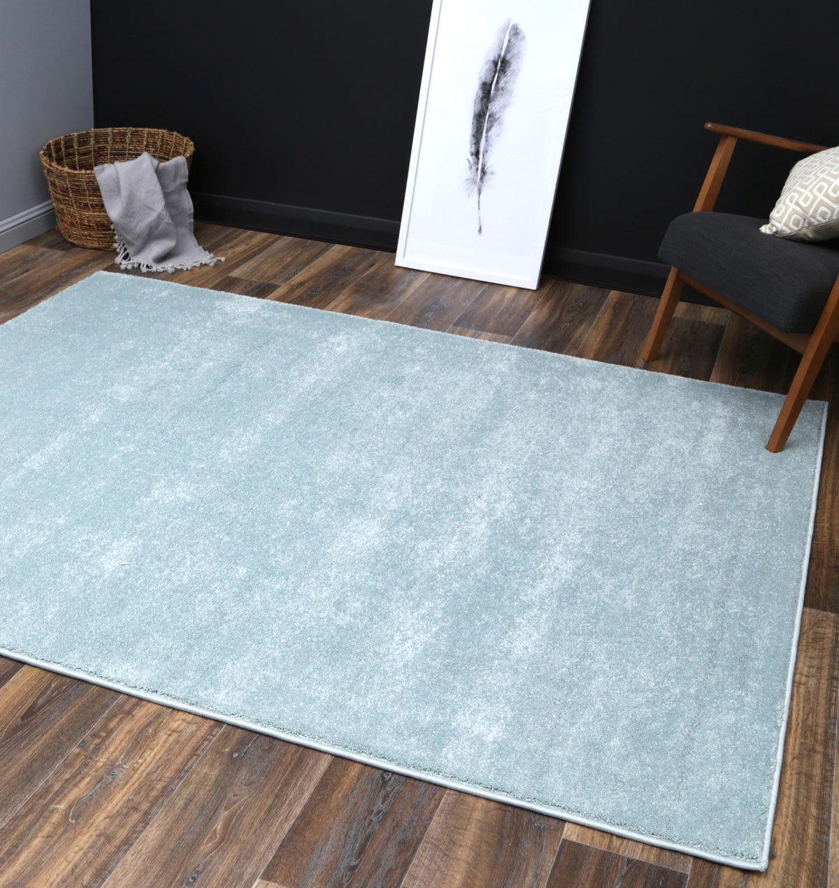 Euro Teal Plush Rug