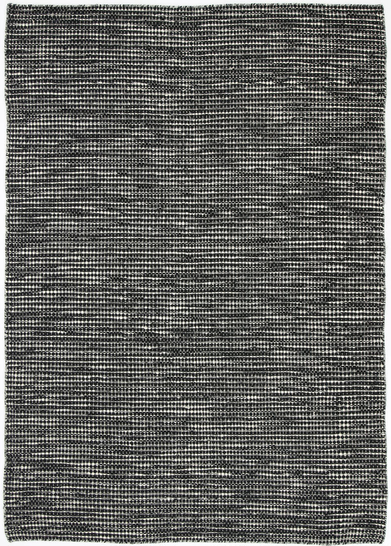 Nordic Black &amp; White Reversible Wool Rug