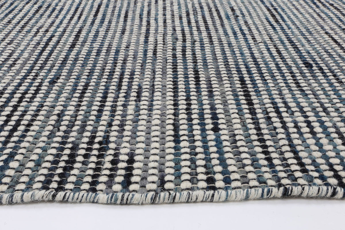 Nordic Teal Reversible Wool Rug