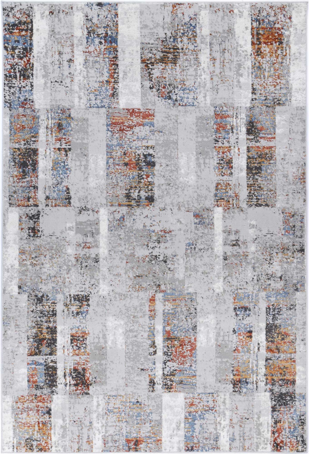 Porto Herman Grey &amp; Multi Abstract Rug