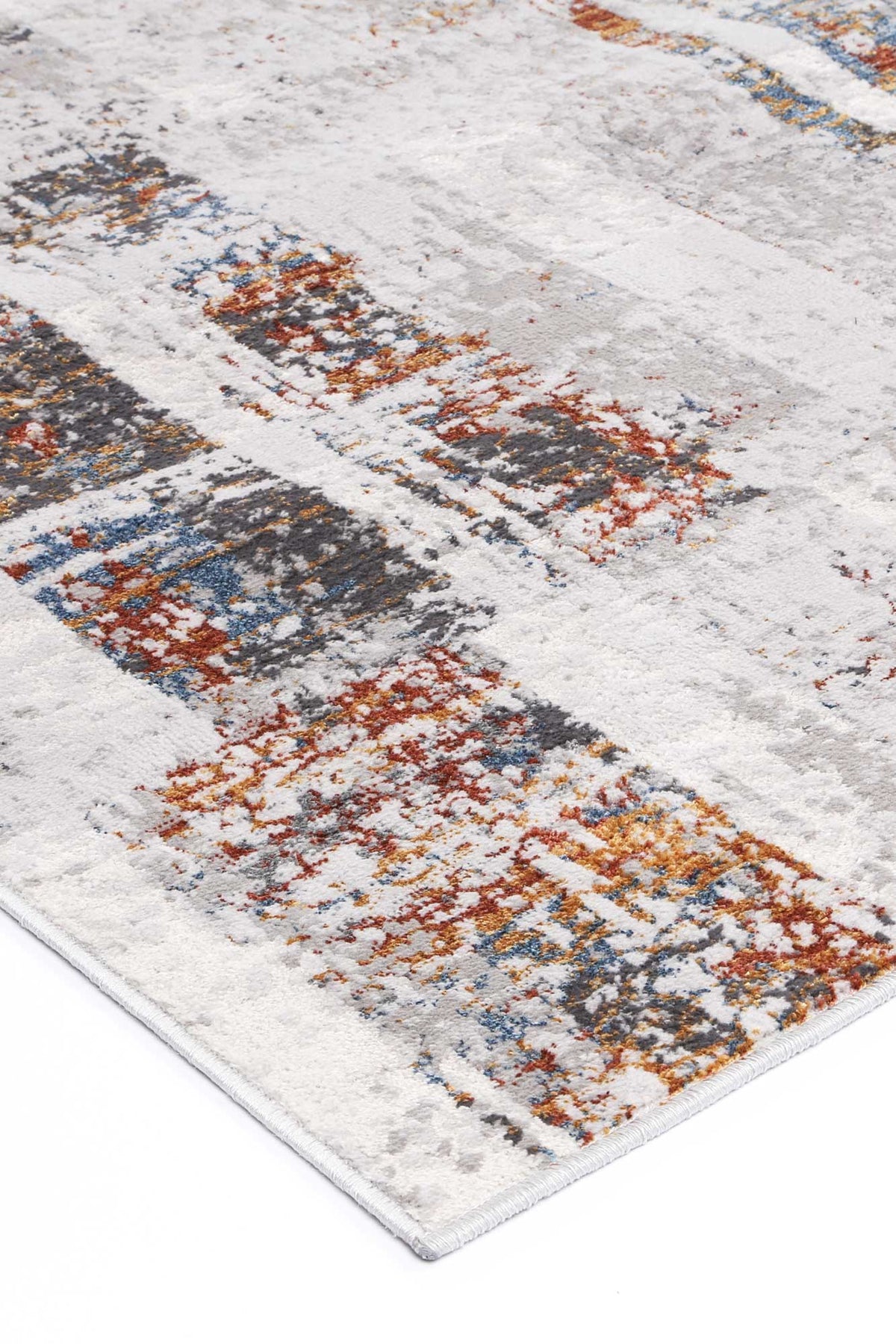 Porto Herman Grey &amp; Multi Abstract Rug