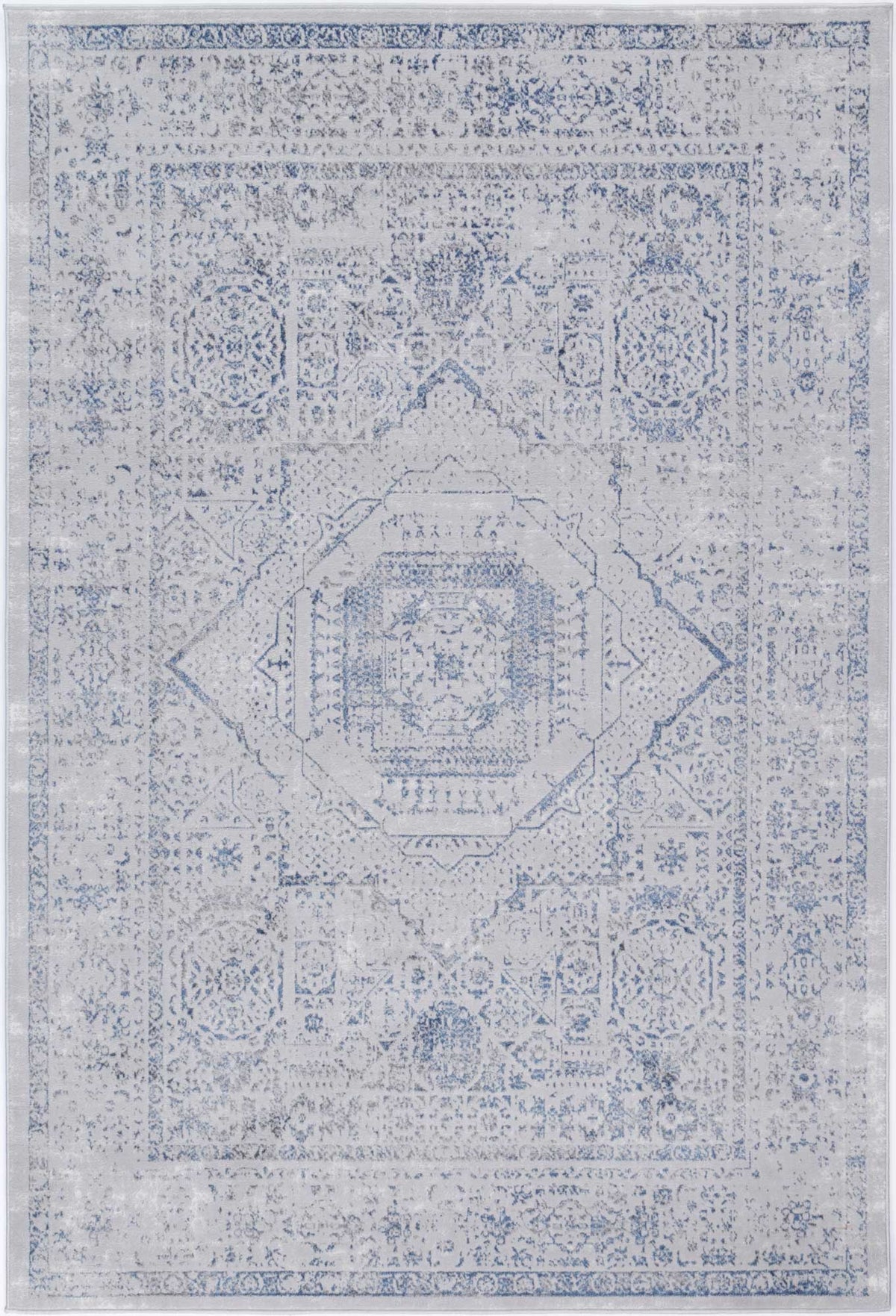 Porto Luna Cream &amp; Blue Traditional Rug