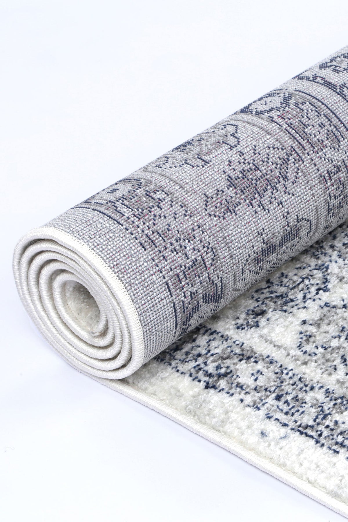 Provence Marseille Ivory &amp; Blue Traditional Rug