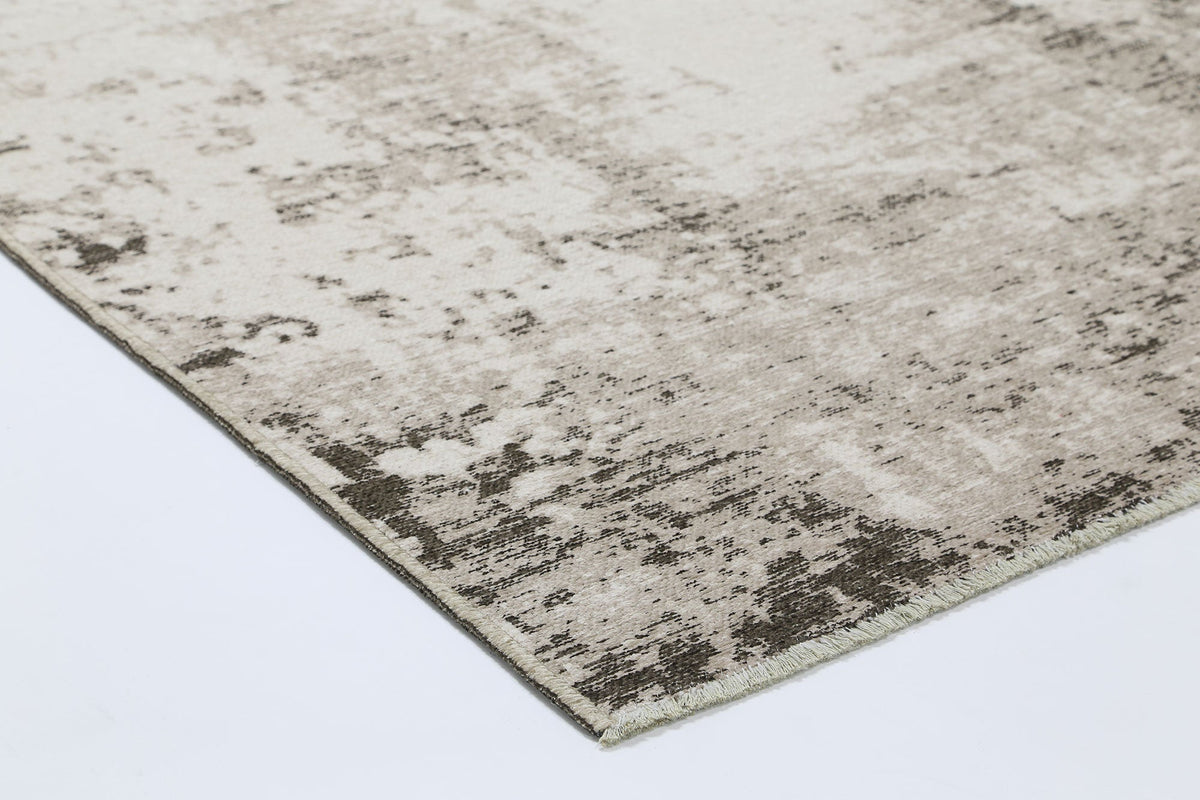 Rustic Faded Beige Abstract Rug