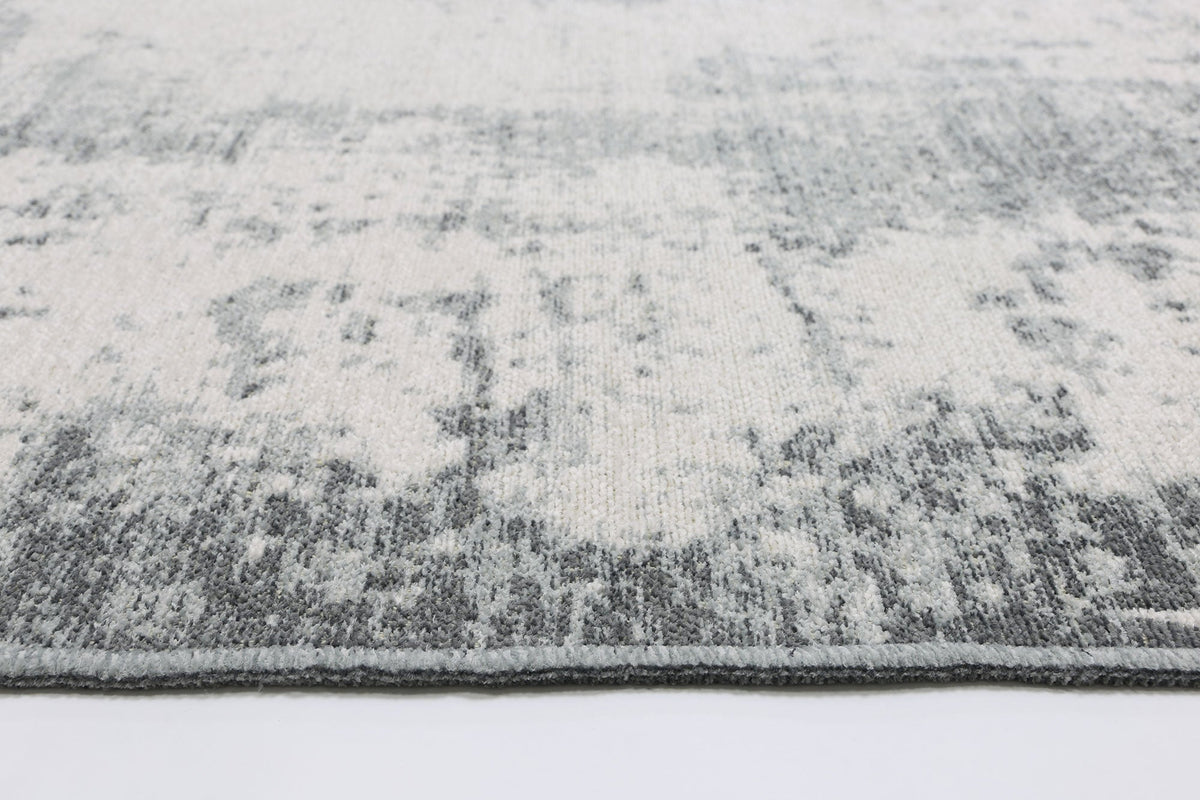 Rustic Faded Grey Abstract Rug