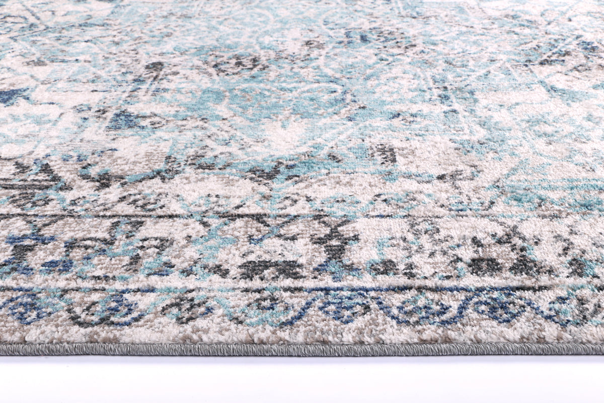 Salsa Adrianita Ivory &amp; Blue Transitional Rug