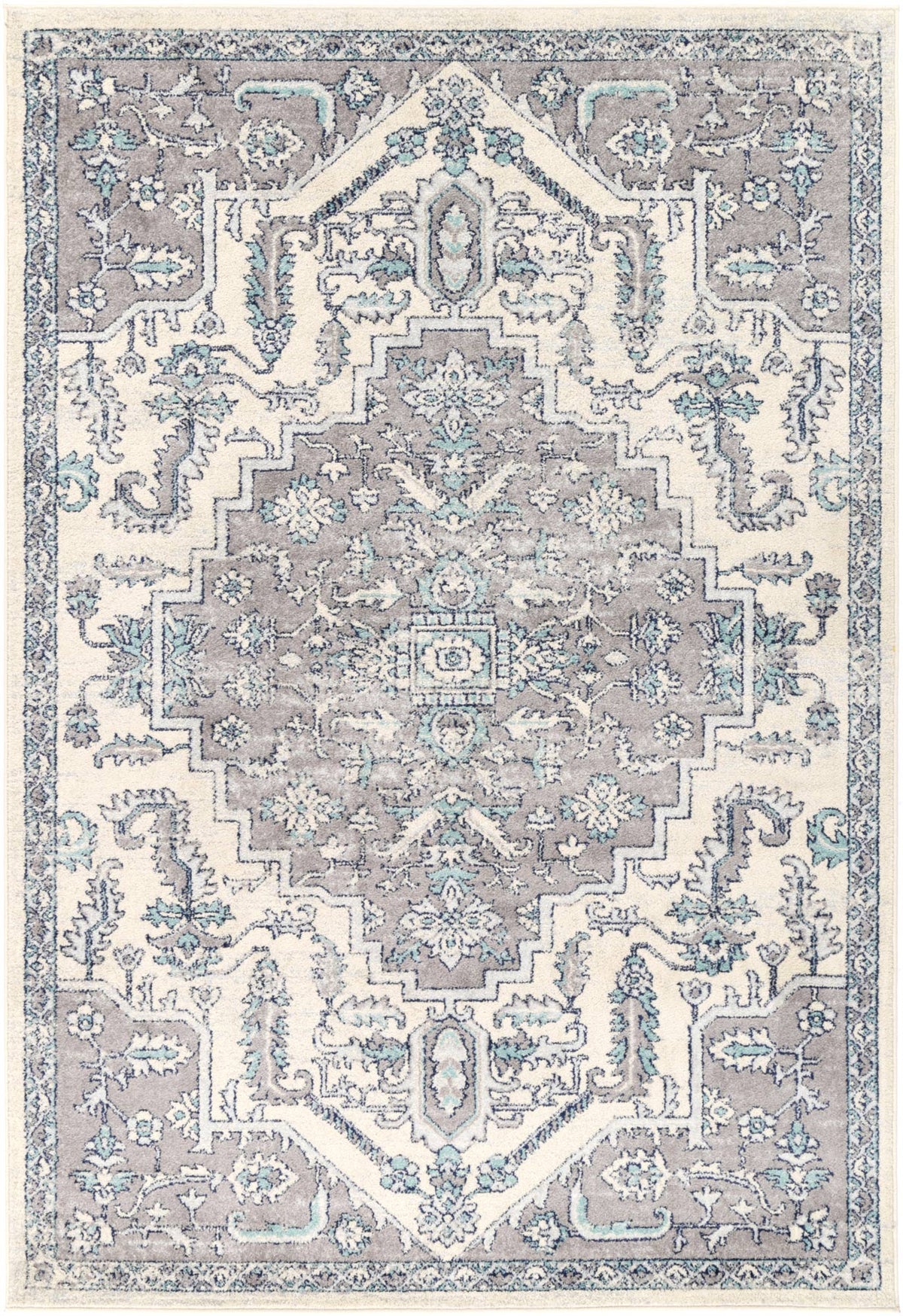 Sicily Avola Grey &amp; Blue Transitional Rug