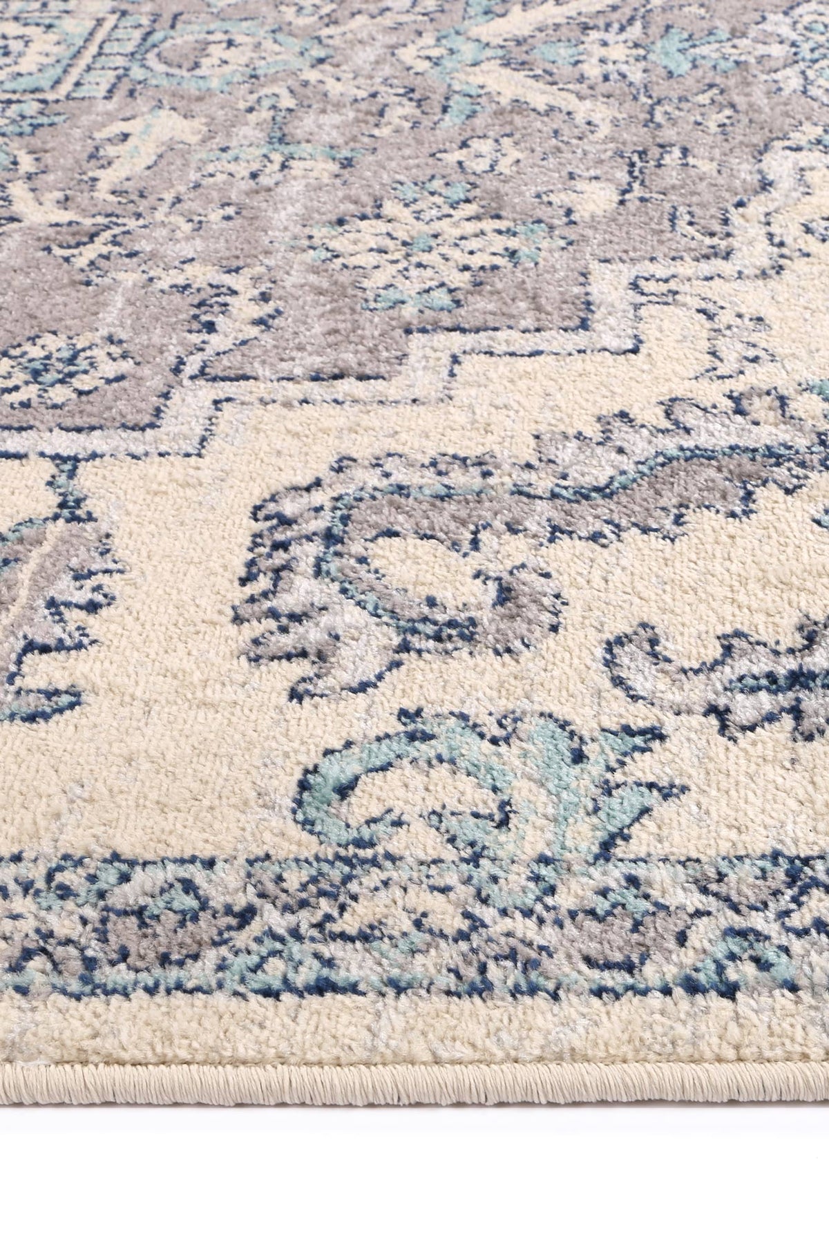 Sicily Avola Grey &amp; Blue Transitional Rug