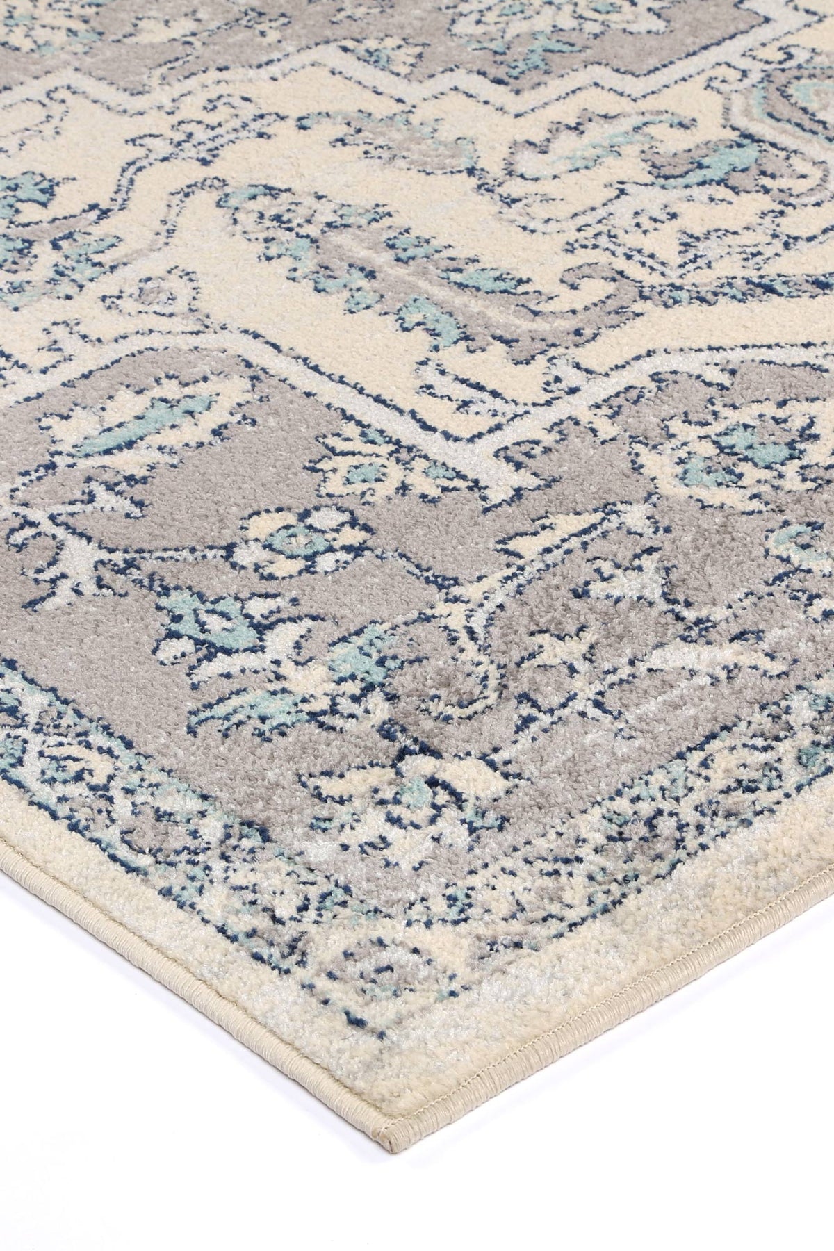 Sicily Avola Grey &amp; Blue Transitional Rug