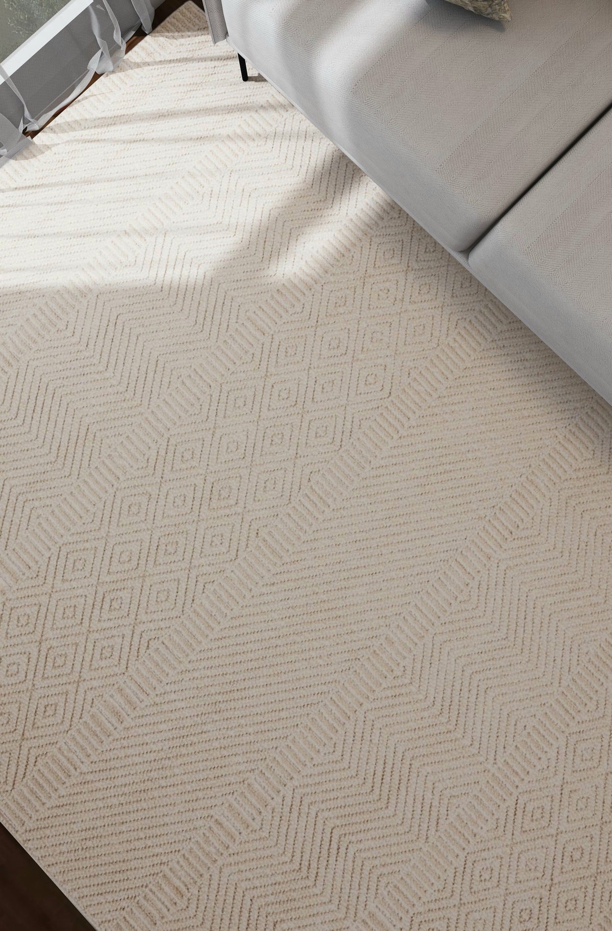 NOVA Cream Beige and Natural Flatweave Rug