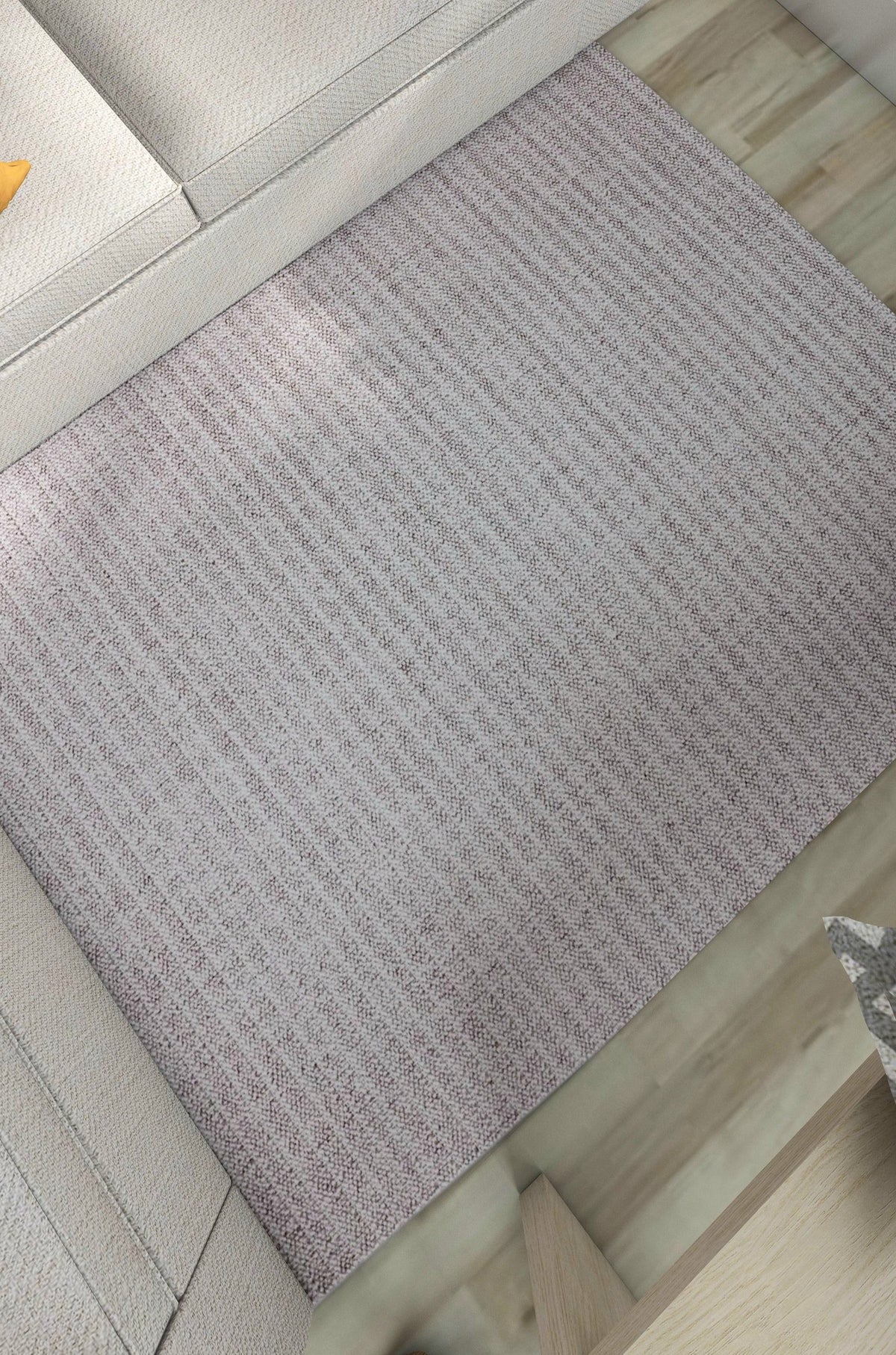 NOVA Grey and Cream Lines Flatweave Rug