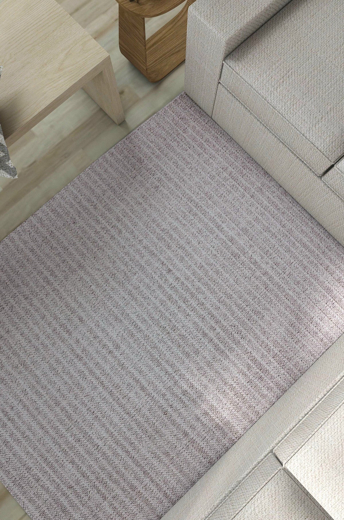 NOVA Grey and Cream Lines Flatweave Rug