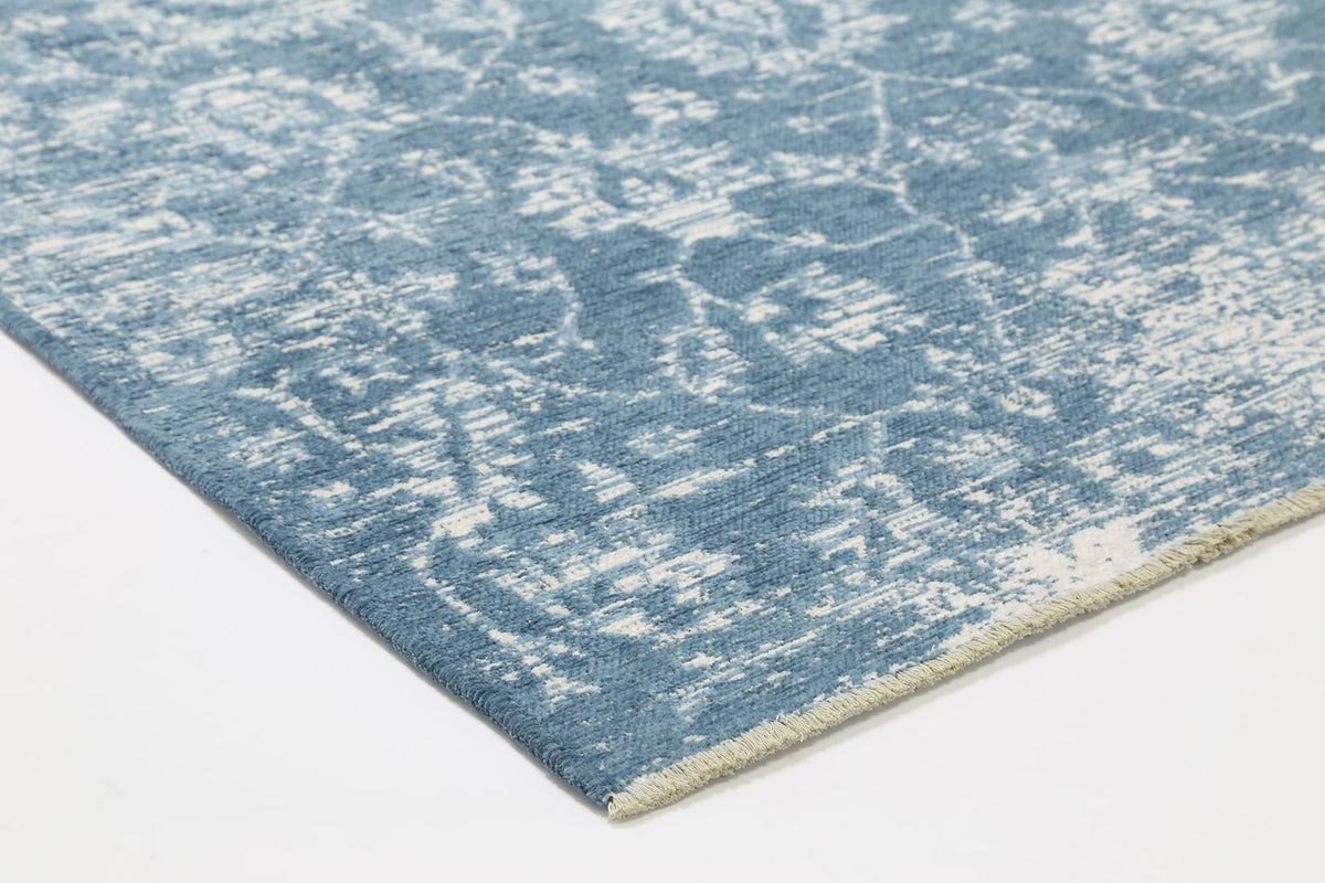 Rustic Vintage Classic, Amazing 2 in 1 Reversible Rug Blue